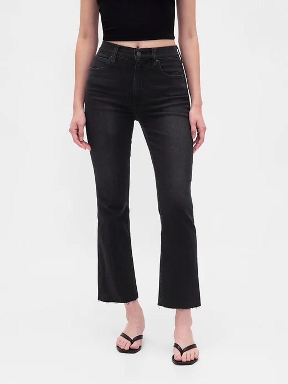 Gap High-Rise Kick Fit Black Flared Women's Jeans 4P